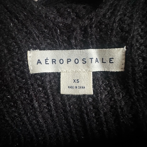 Aeropostale Black V-Neck Sweater with Crisscross Back - Picture 3 of 3